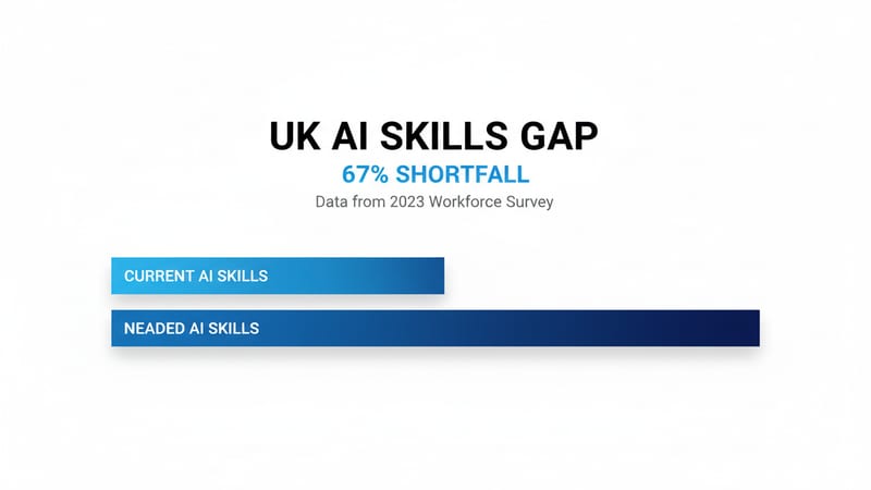 Data visualisation showing the UK AI skills gap across business sectors